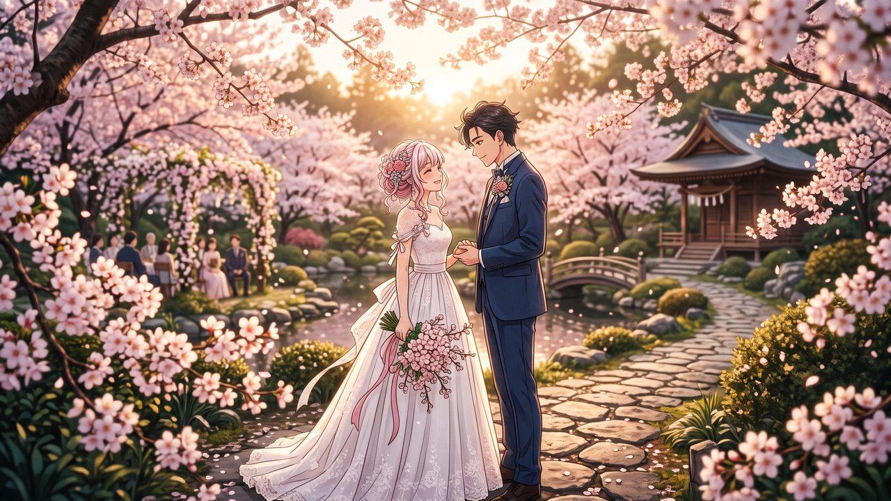Editorial photograph representing: how to turn your wedding video into a cartoon or anime masterpiece