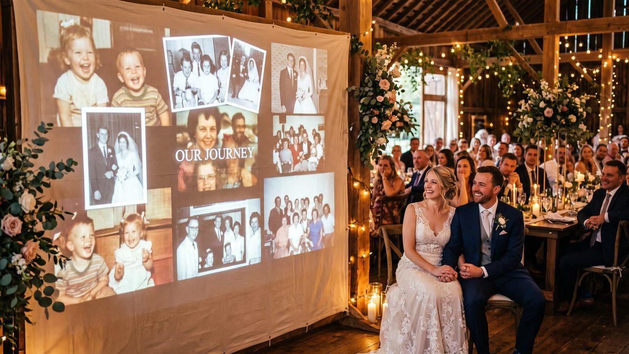 Editorial photograph representing: how to create a family tribute video for your wedding that honors every generation