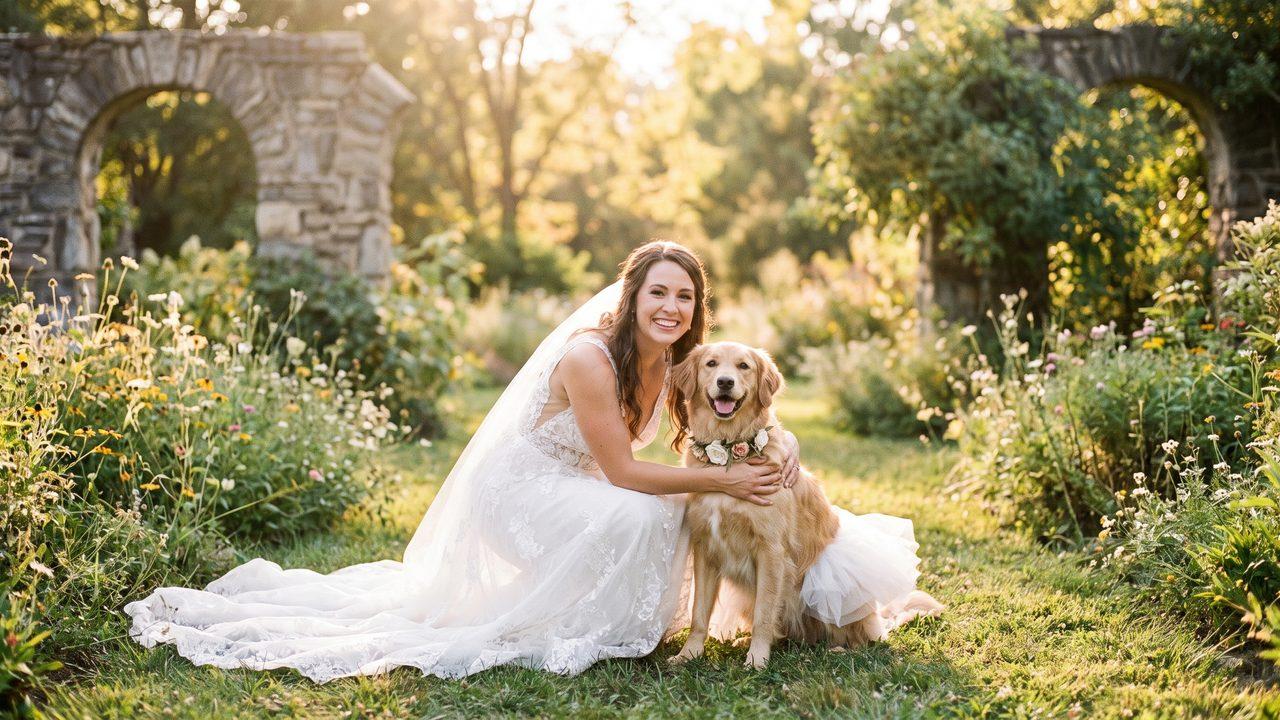Editorial photograph representing: how to include your pet in your wedding video (even if they weren't there)