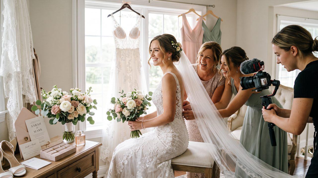 Visual illustrating: the ultimate bride's video checklist