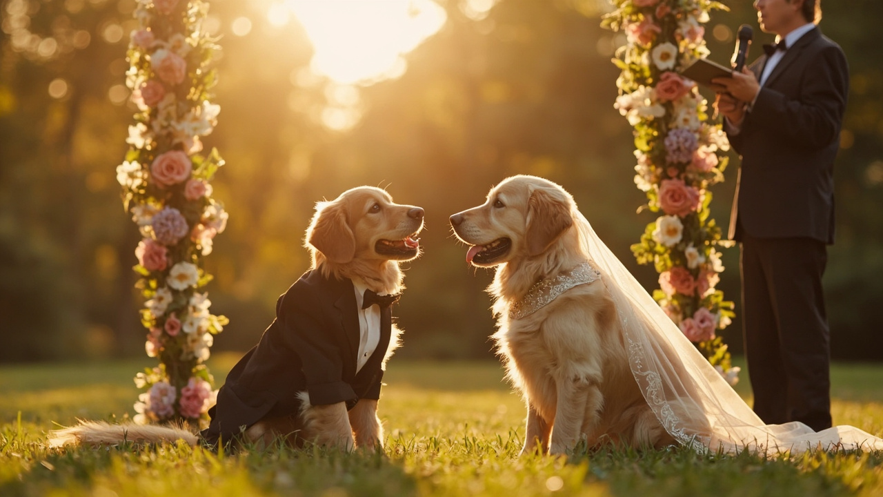 Bella and Max pet wedding