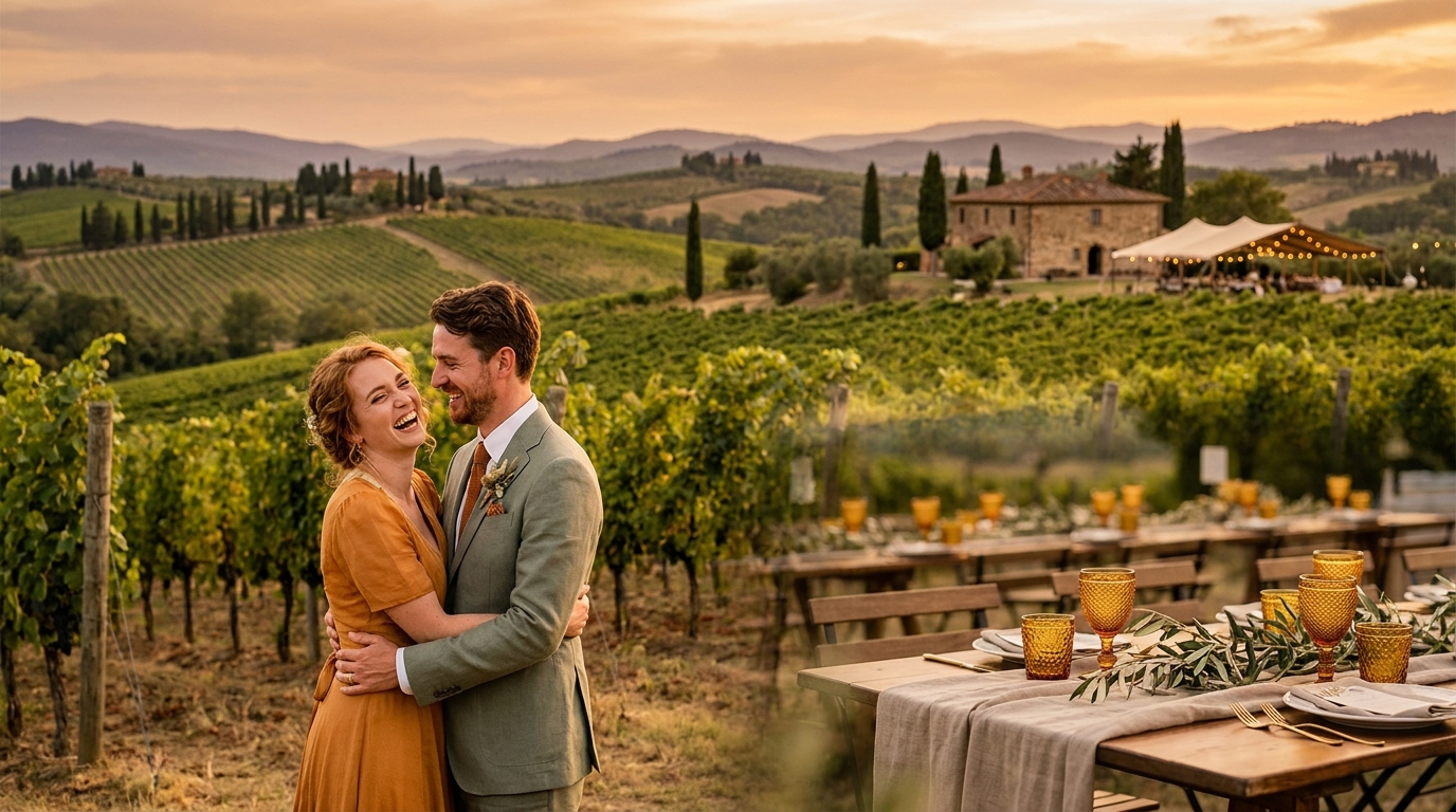 Destination vineyard style preset — Tuscan wedding