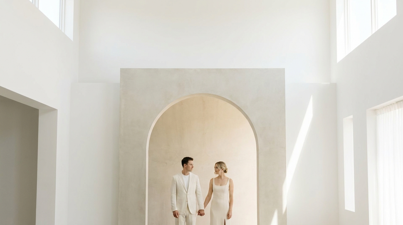 Modern minimal style preset — clean contemporary wedding